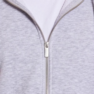 Custom 100% Cotton OEM Grey Zip Up Hoodie Full Zip Heavyweight Fleece Oversized Plain Mens Zip Up Hoodie - Product Image 6