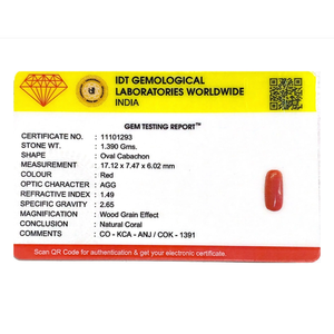 Natural Red Coral Oval Cabochon 6.95 Carat Loose Gemstone for Fine Jewelry - Product Image 4
