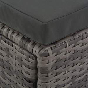 Juego de salón de patio gris poli ratán de 4 piezas con cojines para uso en el jardín - Product Image 6