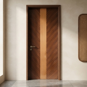 Porte battante coulissante en bois plaqué, ouverture latérale, usage intérieur, appartement, bureau, villa, isolation acoustique, bien scellée - Product Image 5