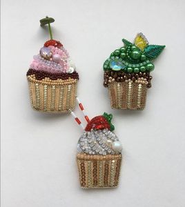 Handcrafted Embroidery Beaded Floral Bouquet Brooch <b>Pin</b> Luxury Wearable Art - Product Image 4