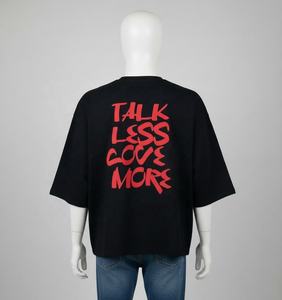 T-shirt pour homme à imprimé graphique surdimensionné, coton lourd, col rond, streetwear décontracté, logo personnalisé OEM ODM - Product Image 4