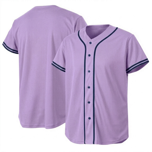 Professional Heat Transfer Printing Unisex Full Button Short Sleeve <b>Baseball</b> Jersey with Front Logo Quick Dry High Quality - Product Image 1