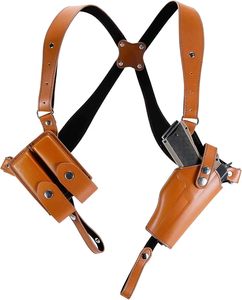 Nouvelle ceinture en cuir unisexe à double rangée dissimulée sous le bras, style bride occidentale, pour usage sportif extérieur, modèle 2026, très demandée, version élargie - Product Image 4
