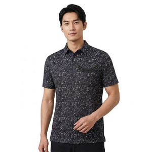 เสื้อโปโลแขนสั้นพิมพ์ลายสำหรับผู้ชาย พร้อมโลโก้รูปปีก ผ้าทอแห้งเร็ว สวมใส่สบาย - Product Image 2