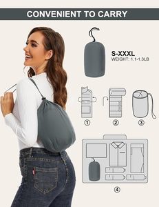Women's Lightweight <b>Packable</b> Hooded Winter Quilted Puffer <b>Jacket</b> Detachable Sleeves Hat Water Resistant Fur Lining - Product Image 6