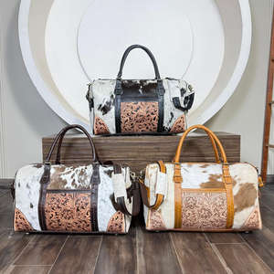 Sac de voyage en cuir de vachette pleine fleur fait main, style western, robuste et de luxe, pour la nuit, collection 2026 - Product Image 4