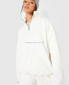 Sweat-shirt à capuche zippé à manches longues pour femme, avec logo frontal, design personnalisé, style hip-hop, uni, pour l'hiver, course à pied, badge pour filles, 100% - Product Image 5