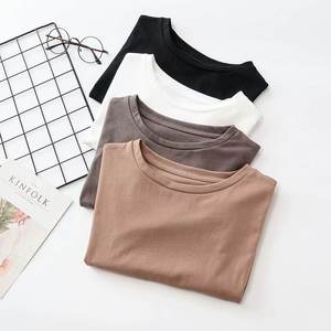 Camiseta Corta de Moda con Hombros Caídos - Camiseta de Mujer de Corte Holgado y Largo Corto 2025 - Product Image 5