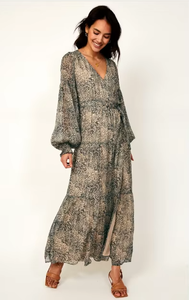 Nouvelle Robe Longue Décontractée d'Été à Col en V Imprimée Florale pour Femme, Taille Haute, Vêtements de Mode Féminine, Vente en Gros - Product Image 3