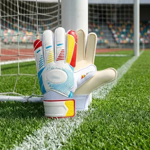 Gants de gardien de but de football unisexes, doigts entiers, paume antidérapante, fermeture à boucle, respirants, séchage rapide - Product Image 6