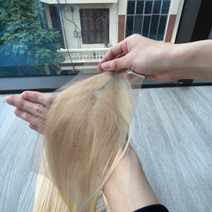 Cabello humano virgen vietnamita de lujo, liso y rubio, para mujeres, precio de fábrica al por mayor, color de moda, trama de cabello. - Product Image 3