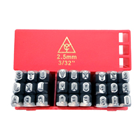 Jeu de poinçons en acier de 2,5 mm (3/32 pouces) pour lettres A-Z, 27 pièces, Cr-V 6150 HRC 58-62, pour marquage métallique, faible MOQ, OEM/ODM, Taïwan