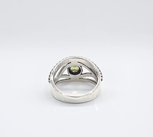 High Quality Solid 925 Sterling Silver Natural <b>Peridot</b> Eye Shape Statement <b>Ring</b> Wholesale Designer Jewelry - Product Image 2
