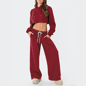 Women Fleece <b>Lined</b> Warm Windproof Sweatpants Loose Straight Leg Jogger <b>Pants</b> Drawstring Winter Casual Trousers Wholesale - Product Image 2