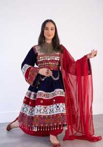 New Trending Bohemian Embroidered Kuchi <b>Dress</b> Women Maxi Ball Gown Full Sleeve Loose Fit Party Wear Casual <b>Dresses</b> For Women - Product Image 2