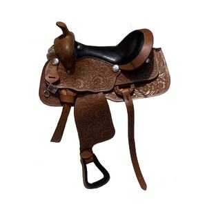 Selle occidentale sculptée à la main Matériau en cuir durable - Product Image 1