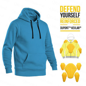 Hoodie de moto doublé en Kevlar, hoodie de moto blindé, hoodie de protection pour moto avec protections amovibles pour hommes - Product Image 1