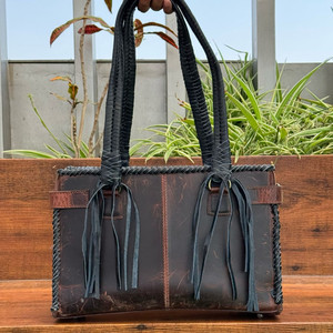New Wholesale Custom High Quality Fashion Designer Luxury Full Grain Leather Fringe Tote Bag Genuine Leather Handbag for Women's - Product Image 5