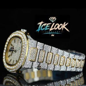 นาฬิกาข้อมือกลไกสุดหรู ดีไซน์ Ice Look ขอบหน้าปัดคริสตัลแซฟไฟร์ โทนสีทอง เรืองแสง พร้อมฟังก์ชั่นสำรองพลังงาน สายรัดข้อมือรักษ์โลก เหมาะสำหรับสตรีทแวร์ - Product Image 4