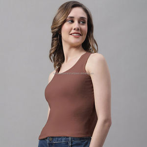 Camiseta sin Mangas de Algodón Casual al por Mayor de Nardon Apparel, Top Corto Acordonado de Moda para Mujer, Camisetas Básicas para Fitness - Product Image 1