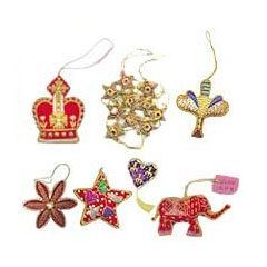 Star Shape Housewarming <b>Gift</b> Modern 2025 Hot <b>Sale</b> <b>Christmas</b> Ornaments Zari Embroidery Tree Decorations For Home Party Decoration - Product Image 3