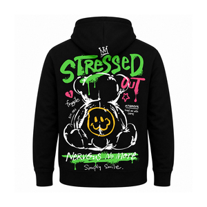 Sweat-shirt à capuche noir pour homme GOLDSAIN, imprimé, style streetwear décontracté, coupe classique, en coton tricoté, pour l'automne - Product Image 1