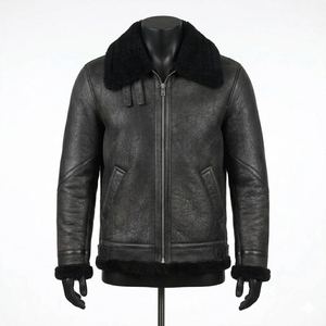 New Arrival High Quality <b>Thin</b> Fashion Design Leather <b>Jacket</b> with Front Custom Logo Embroidery Waterproof & Breathable for <b>Men</b> - Product Image 1