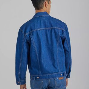 Custom Logo <b>Denim</b> <b>Jacket</b> Classic Grey Jean Coat Men Women Outerwear <b>Long</b> Sleeve Personalized Trucker Fall <b>Jacket</b> - Product Image 6