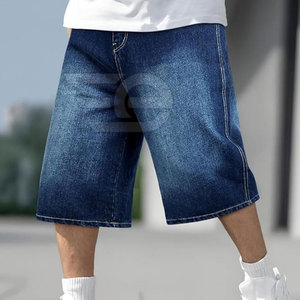 Jean short pour homme coupe droite décontractée, léger et respirant, style inspiré du workwear, idéal pour l'extérieur et la mode estivale - Product Image 4