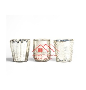 Bocaux à bougies en verre décoratif élégants pour la maison, l'hôtel et le restaurant Utilisation de la foudre à bas prix Bocal à bougies en verre de luxe de qualité supérieure - Product Image 1