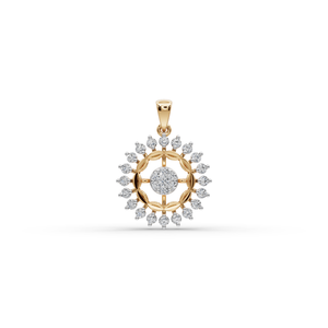 Pendentif en diamant cultivé en laboratoire motif soleil éclatant, breloques élégantes et uniques en diamant - Product Image 2