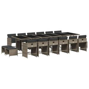 Ensemble de 16 ensembles de salle à manger de jardin gris pour patio - Product Image 2