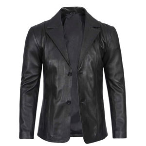 Blazer en cuir pour homme, vêtement d'extérieur, haute qualité, anti-plis, très tendance, prix raisonnable - Product Image 1