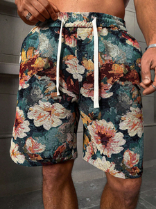 Pantalones Cortos Deportivos Sublimados de Alta Calidad para Hombre, Logotipo Personalizado, Ropa Urbana de Verano, Transpirables, con Cordones Ajustables, Impresión por Sublimación Rápida - Product Image 4