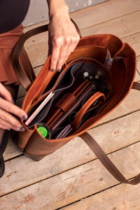 Premium Genuine Leather Fringe Handbag for Women – Vintage Boho Style Shoulder <b>Bag</b> with Tassels & <b>Studded</b> Detail - Product Image 4