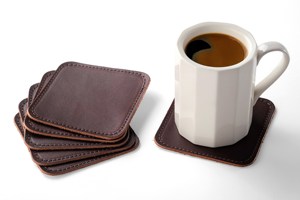 Elegantes Posavasos de Cuero Genuino al por Mayor, con Empaque Personalizado, Protector de Mesa Duradero y Ecológico, Juego LC-0042 - Product Image 6