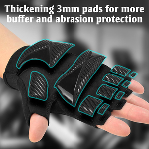 Gants de sport en cuir ultra-respirants à demi-doigts, adhérence maximale, paume antidérapante pour le cyclisme, la gym et les activités de plein air (unisexe) - Product Image 3