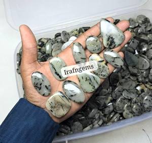 High Quality Green <b>Tourmaline</b> Quartz Wholesale Price 100% Natural Jewelry Making Stone Mix Shape Size 20-40mm Irfan Gems Quartz - Product Image 3
