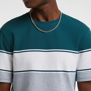 T-shirts pour hommes en coton peigné 100% respirant, livraison rapide, impression personnalisée de lettres, faible MOQ, design personnalisé, logo de marque sur mesure - Product Image 2
