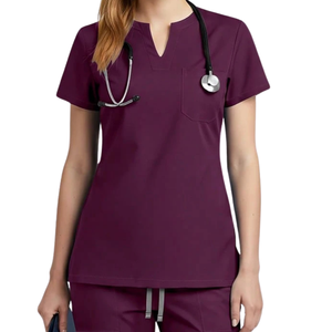 Conjunto de Uniforme Médico para Mujer, Manga Corta, Cuello en V, Uniforme de Enfermería, Ropa de Trabajo para Hospital, Clínica y Cuidado de la Piel - Product Image 4