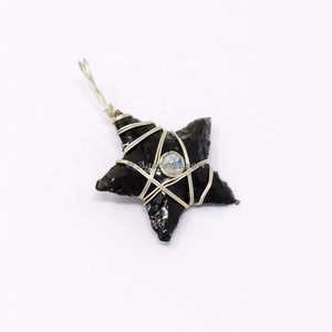 Proveedor de colgantes de piedra de cuarzo dorado - Product Image 4