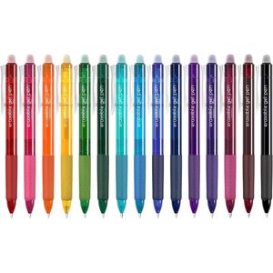 15 Colori Penne Gel Cancellabili Retrattili Premium con Impugnatura Comfort Punta Fine (0.7) a Scatto per Disegno e Scrittura (Cancellabili) - Product Image 1