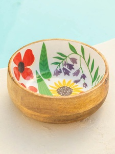 Vente en gros de bols en émail faits à la main avec un élégant bol cadeau en bois, fabricant exportateur d'Inde - Product Image 4