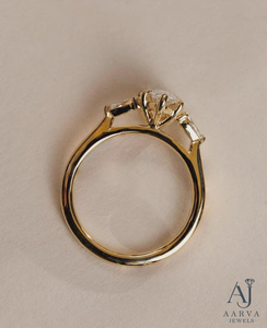 Bague Trilogie en Moissanite Argentée Taille Marquise Certifiée IGI, Sertie à Griffes, Cadeau d'Anniversaire de Mariage pour Femme - Product Image 4