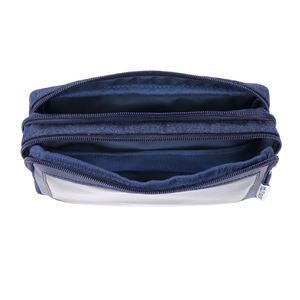 New Clear Window Customizable Storage Blue Zippered Pencil Case A5 Size PVC Stationery <b>Bag</b> Design for <b>School</b> Office - Product Image 2