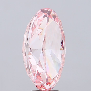 Diamant ovale de luxe rose vif fantaisie, cultivé en laboratoire, certifié IGI, clarté VS1, taille excellente, diamant CVD non monté pour la création de bijoux fins. - Product Image 3