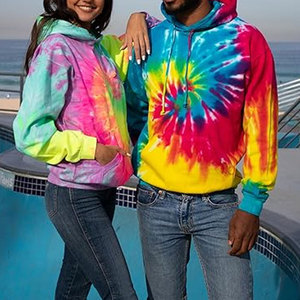 Sudadera con Capucha Ligera para Hombre, Estilo Clásico Tie-Dye, con Mangas Largas, Capucha Ajustable y Bolsillo Tipo Canguro - Product Image 6