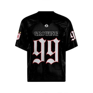 Camiseta Deportiva de Fútbol Americano para Mujer, Estilo Oversize, Cuello en V, Personalizable con Número, Fabricación al por Mayor OEM - Product Image 4