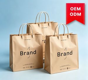 Bolsas de Papel Kraft Personalizadas Directas de Fábrica con Diseño Plegable, Solución de Embalaje Sostenible para Negocios - Product Image 1